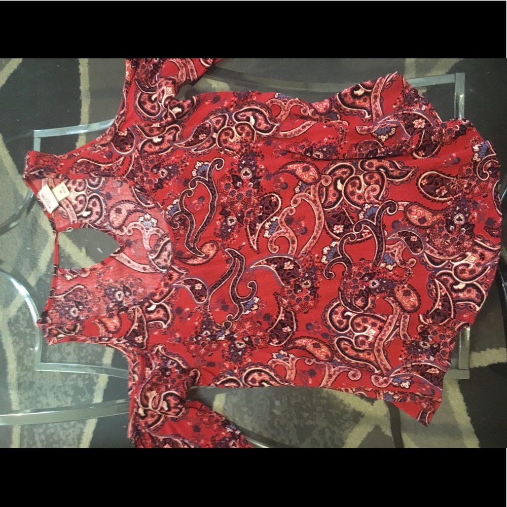 Open shoulder blouse
